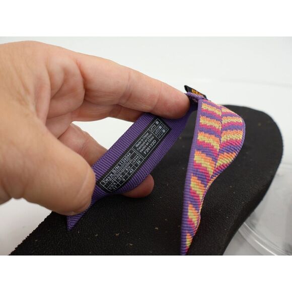 Teva ReFlip Sandal Slide Flip Flop Thong Black Purple Size 11 Beach Slip On - Picture 10 of 12